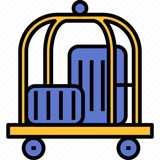 Bellhop, hotel, baggage, leisure, suitcase, luggage, service icon - Download on Iconfinder