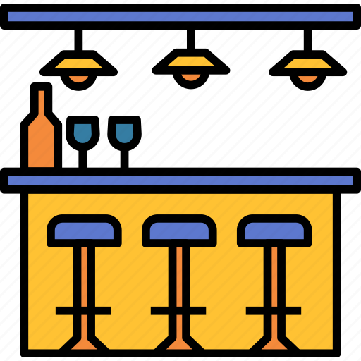 Bar, counter, lounge, restaurant, alcoholic, drink, hotel icon - Download on Iconfinder