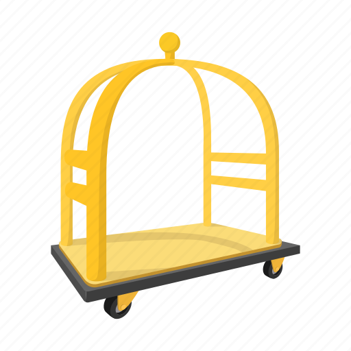 Baggage, cart, cartoon, hotel, luggage, shopping, trolley icon - Download on Iconfinder