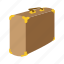 briefcase, brown, cartoon, handle, old, retro, suitcase 