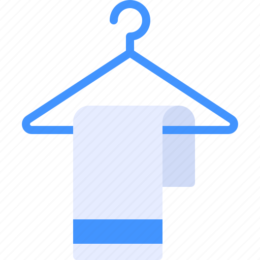 Bathroom, clothes, hanger, hotel, towel icon - Download on Iconfinder