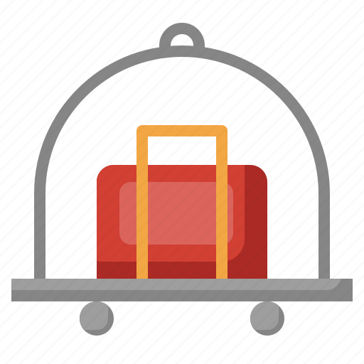 Luggage, cart, trolley, airport, baggage, travelling, travel icon - Download on Iconfinder