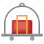 luggage, cart, trolley, airport, baggage, travelling, travel 