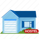 home, hostel, house, hut