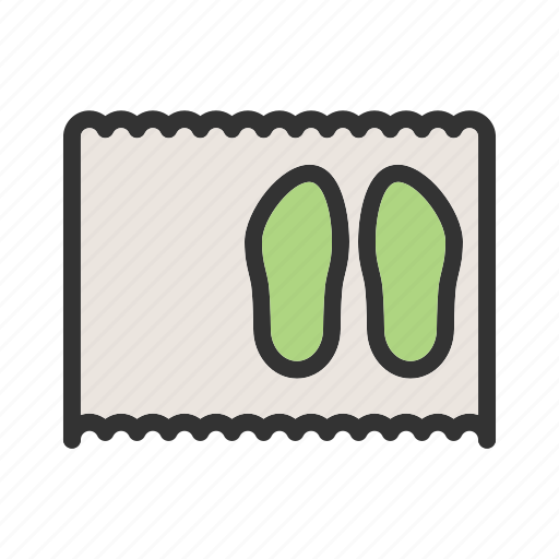 Carpet, door, doormat, floor, home, mat, shoe icon - Download on Iconfinder