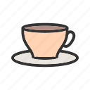 coffee, drink, kitchen, mug, saucer, tea cup, utensil