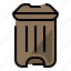 trash, bin, step bin, step trash can 