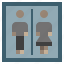 bathroom, female, male, man, maps, woman 