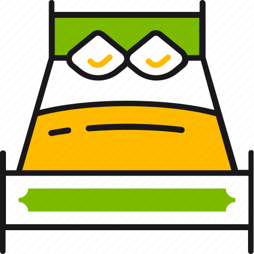 Bed, double, bedroom, furniture, interior, night, sleep icon - Download on Iconfinder