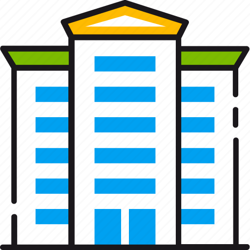 Hotel, architecture, building, business, city, entrance, office icon - Download on Iconfinder