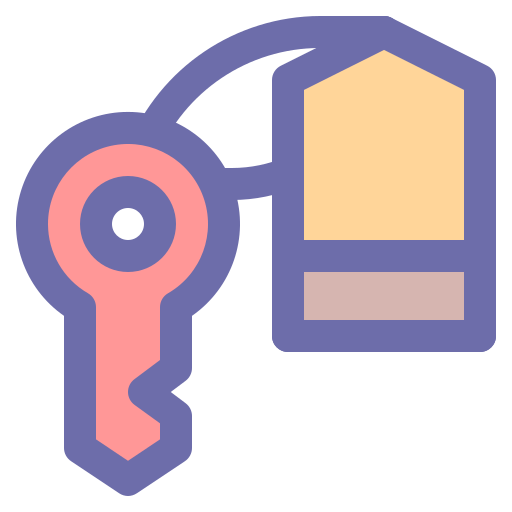 Door, key, lock, room, security icon - Free download