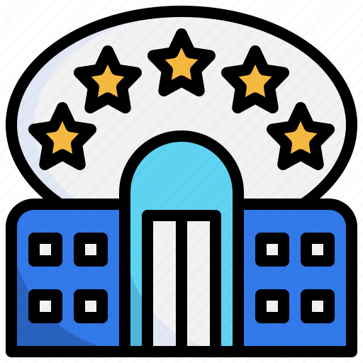 Five, stars, hotel, city, vacations, urban, buildings icon - Download on Iconfinder