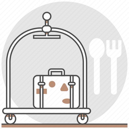 Cart, hostel, hotel, luggage, resort, room, services icon - Download on Iconfinder