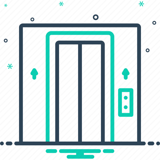 Doorway, electric, elevator, entrance, floor, gate, lift icon - Download on Iconfinder