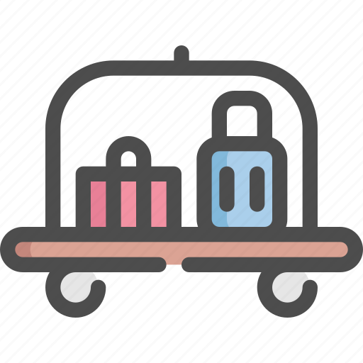 Baggage, cart, hotel, luggage, service, summer, travel icon - Download on Iconfinder