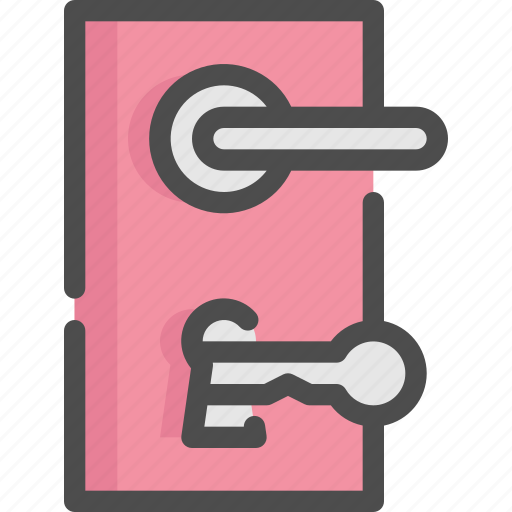 Door, hotel, key, lock, security, service, travel icon - Download on Iconfinder