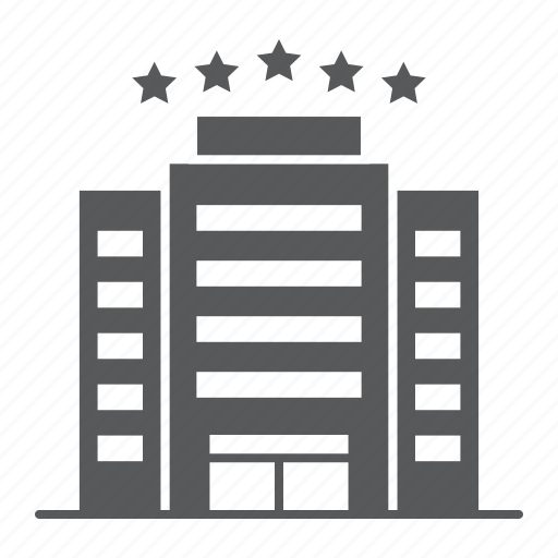Hotel, building, travel, cityshape, business, five, stars icon - Download on Iconfinder