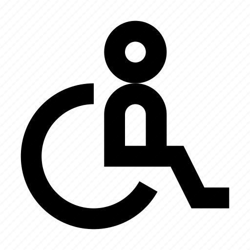 Disability, disabled, handicap, paraplegic, parking icon - Download on Iconfinder
