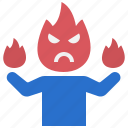 hothead, fire, irritable, angry, moody, monster, devil