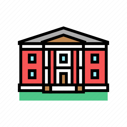 Greek, revival, house, architectural, exterior, cape icon - Download on Iconfinder