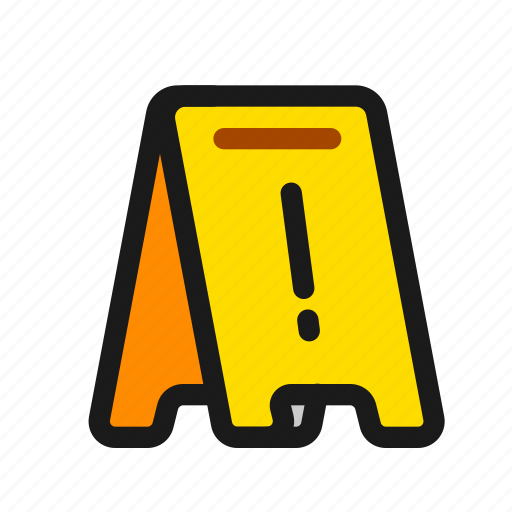 Wet, floor, safety, sign, portable, signage, warning icon - Download on Iconfinder
