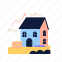 house, prices, increase, illustration, architecture, construction, residential 