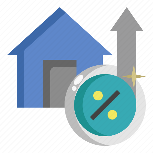 Floating, interest, increased, rate, inflation, mortgage icon - Download on Iconfinder