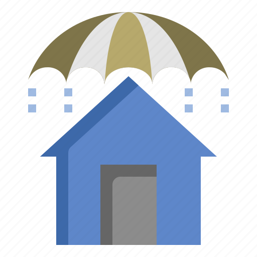 Home, insurance, protection, rain, weather, real, estate icon - Download on Iconfinder