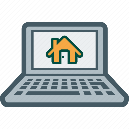 Estate, home, house, laptop, real, rent, web icon - Download on Iconfinder