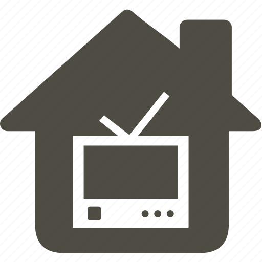 Architecture, building, home, house, tv icon - Download on Iconfinder