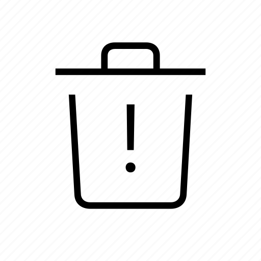 Attention, exclamation, household, trash, warning icon - Download on Iconfinder
