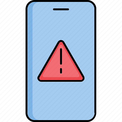 Mobile warning, attention, danger, risk, threat icon - Download on Iconfinder