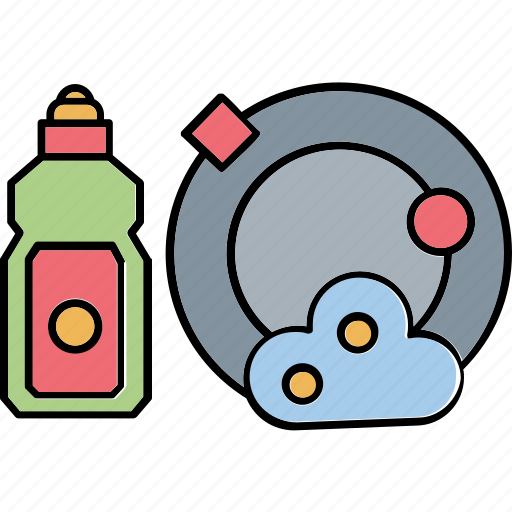 Cleaning dishes, cleaning product, detergent wash, dishwashing icon - Download on Iconfinder