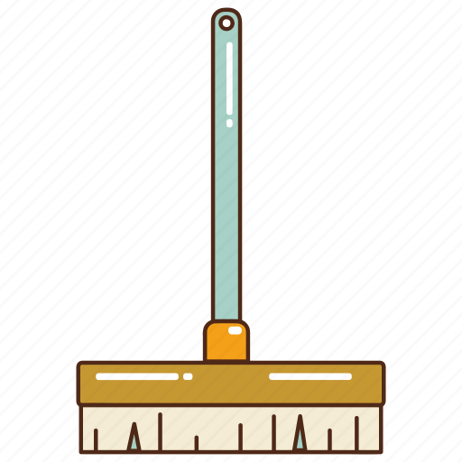 Floor brush, brush, scrubbing, floor scrub, chore, cleaning, housework icon - Download on Iconfinder