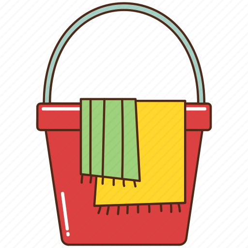 Bucket, water bucket, chore, cleaning, housework, household, equipment icon - Download on Iconfinder