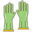 rubber gloves, gloves, gardening, chore, housework, cleaning, hygiene 