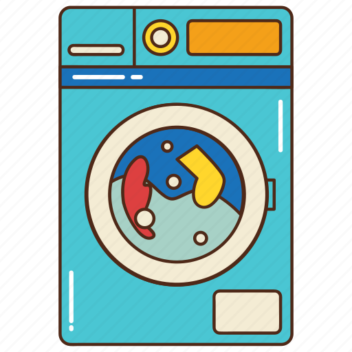 Washing machine, washing, laundry, washer, dryer, chore, housework icon - Download on Iconfinder