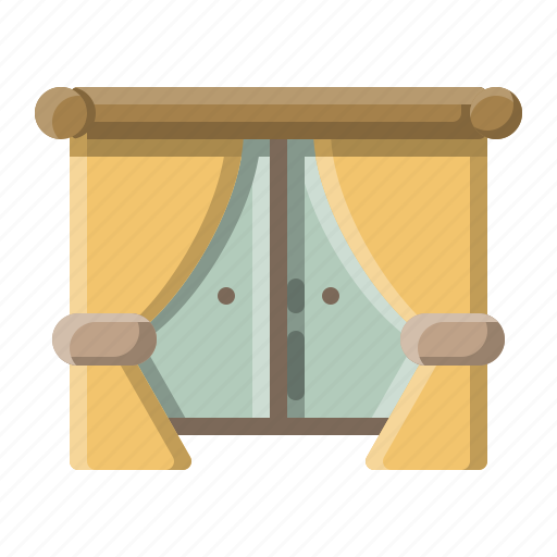 Curtain, drape, furniture, household, window icon - Download on Iconfinder