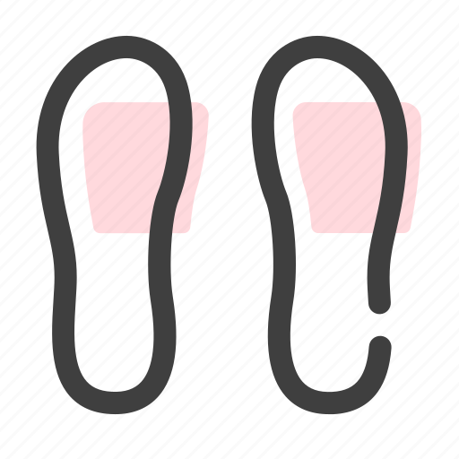 Flip-flops, footwear, home, household, sandals, slippers icon - Download on Iconfinder