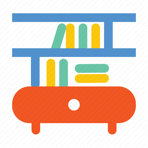 Book, book shelf, draw, reading, reading table, shelf, table icon - Download on Iconfinder