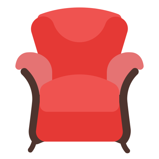 Armchair, house, furniture, households, red icon - Free download