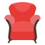 armchair, house, furniture, households, red 