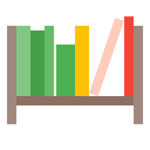 House, shelf, book, home, study icon - Free download