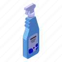 bottle, cartoon, cleaning, isometric, silhouette, spray, water