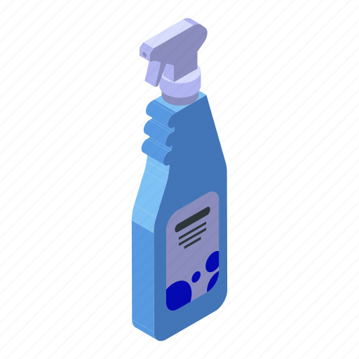 Bottle, cartoon, cleaning, isometric, silhouette, spray, water icon - Download on Iconfinder