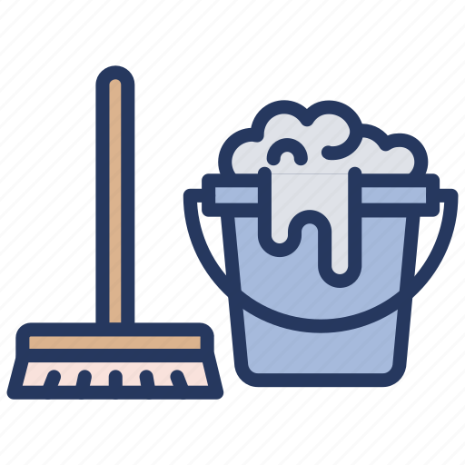 Housekeeping, cleaning, washing, floor, brush icon - Download on Iconfinder
