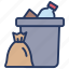 garbage, trash, dustbin, garbage can, disposal 