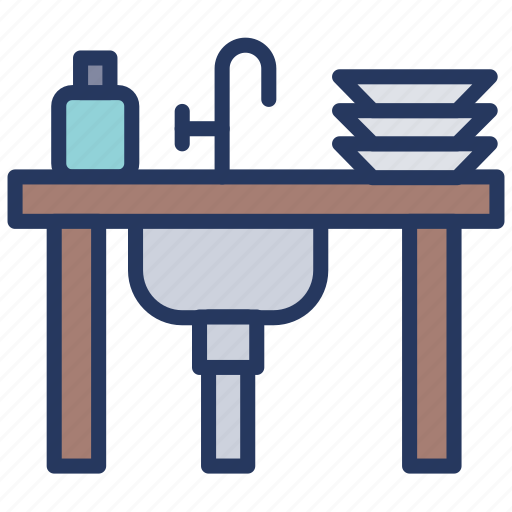 Housekeeping, clean, dishwashing, sink, kitchen, cleaning icon - Download on Iconfinder