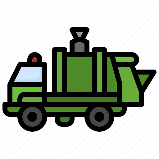Trash, garbage, truck, recycling, vehicle, construction, tools icon - Download on Iconfinder