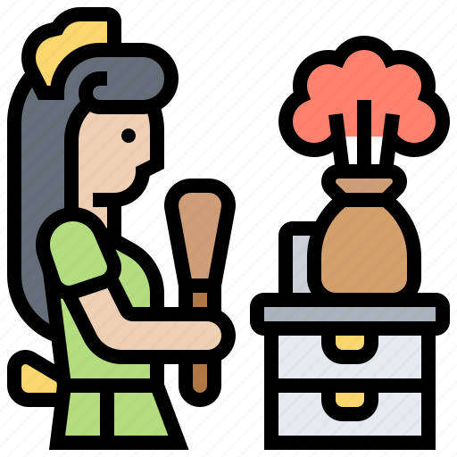 Cleaning, dusting, housemaid, housework, room icon - Download on Iconfinder
